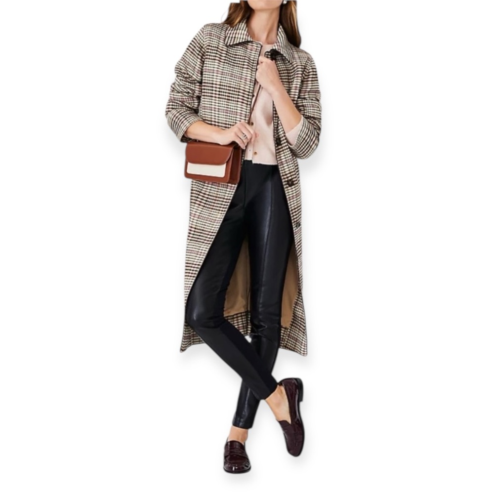 Ann Taylor Faux Leather Front Pants